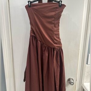 Brown Drop waist dress